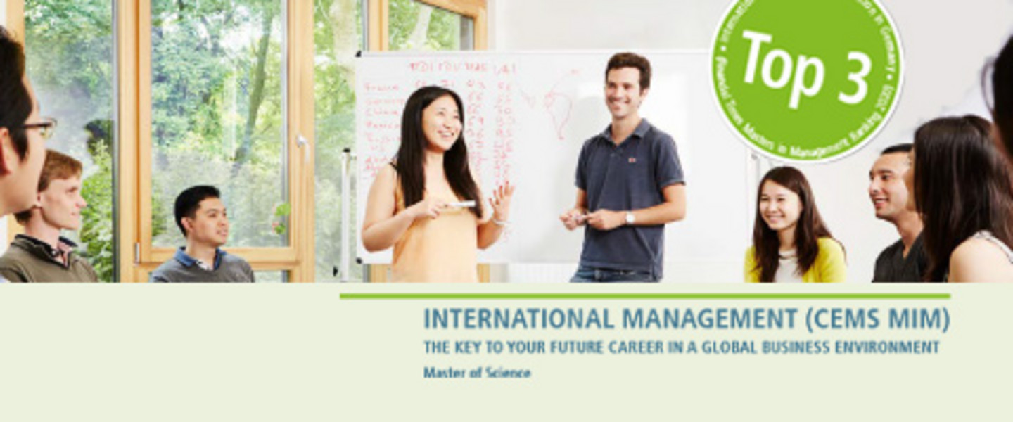 Programme-keyvisual Master International Management (CEMS MIM) - The Key to your Future career in a global Business Environment - Master of Science